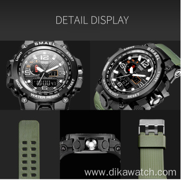 SMAEL Fashion Sport Watch Men Alarm Clock Camouflage